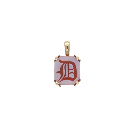 14K Yellow Gold Agate Signet Pendant 